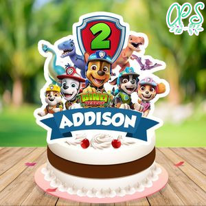 Dino rescue Cake Topper Template Printable Instant Download