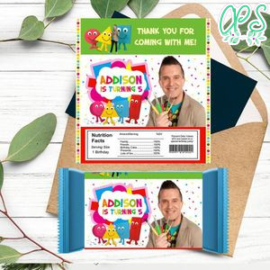 Mister Maker Candy bar Label Customizable Template Instant Download