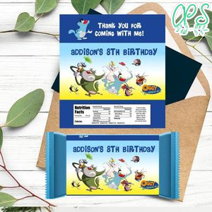 Oggy Candy Bar Label Customizable Template Instant Download