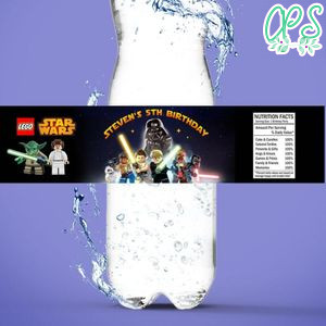 Lego Star Wars Birthday Water Bottle Label Template To Print At Home Instant Download