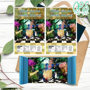 Alice in Wonderland custom photo Rice Krispies Treats Printable Instant Download