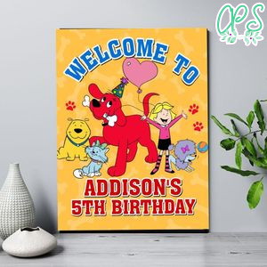 Clifford Birthday Welcome Sign Digital File Printable Instant Download