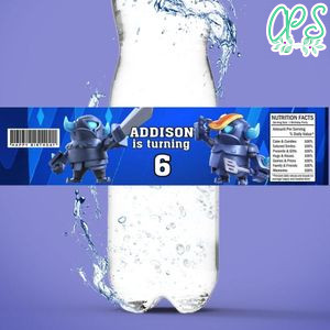 Mini pekka Bottle Label Birthday Water Bottle Label Template to Print at Home Instant Download