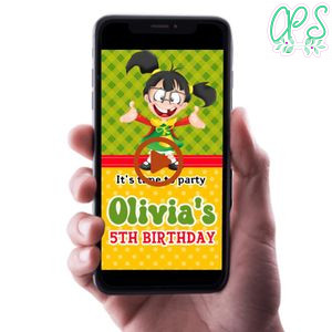 La Chilindrina Birthday Video Invitation Digital Template Customizable Instant Download