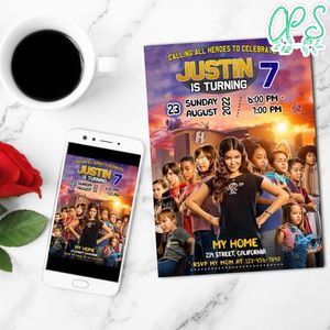 We Can Be Heroes Mobile Invite Customizable Template Instant Download