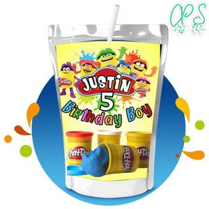 Play Doh Capri Sun Birthday Labels Digital File Printable Instant Download