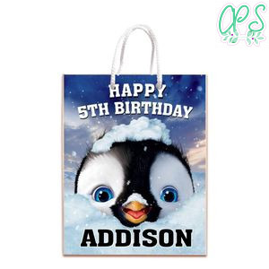 Happy Feet Gift Bag Label Template Printable Instant Download