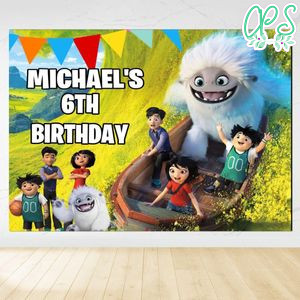 Abominable Birthday Backdrop Digital File Template Instant Download