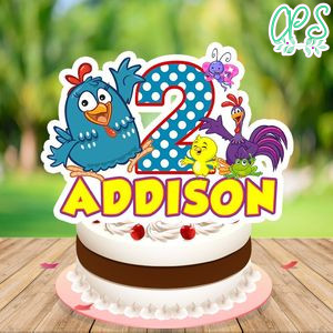 Gallina pintadita Birthday Cake Topper Template Printable Instant Download