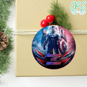 Captain America: Brave New World Circle Sticker Template Customizable To Print At Home Instant Download