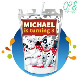 101 Dalmatians Capri Sun Birthday Labels Digital File Printable Instant Download