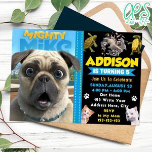 Mighty mike Birthday Invitation Customizable Template to Print at Home Instant Download