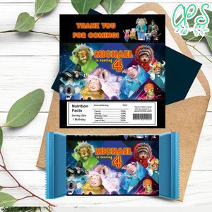Sing 2 Candy bar Label Customizable Template Instant Download