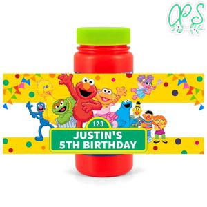 Sesame street Bubbles Wrapper Template to Print at Home Instant Download