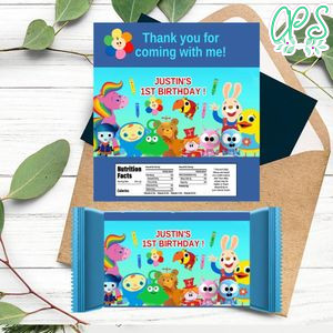 Baby First Tv Candy Bar Label Customizable Template Instant Download