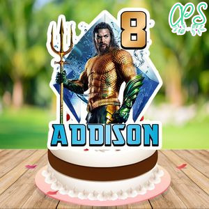 Aquaman 2 Cake Topper Template Printable Instant Download