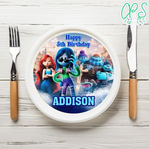 Teenage Kraken Birthday Plate Template Customizable To Print At Home Instant Download