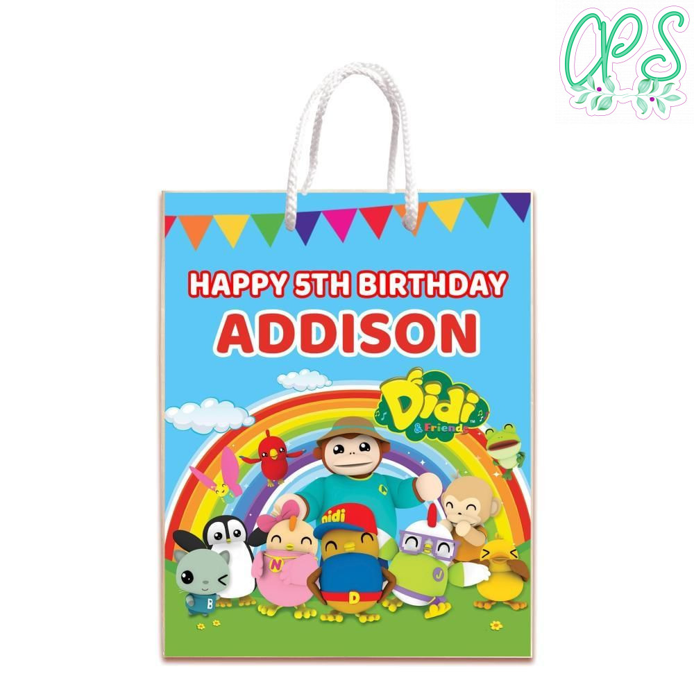 Didi And Friends Gift Bag Label Template Printable Instant Download