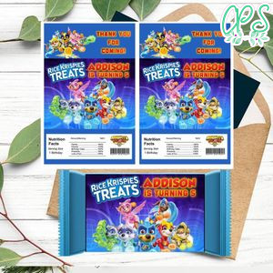 Paw Patrol Mighty Pups Rice Krispies Treats Template Printable Instant Download