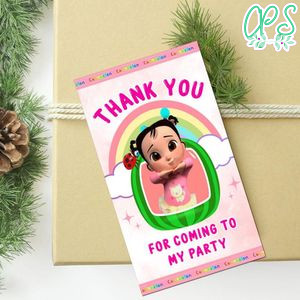 Cece Cocomelon Thank You Tag Customizable Template To Print At Home Instant Download