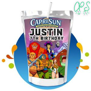 He-man Capri Sun Birthday Labels Digital File Printable Instant Download