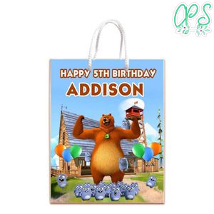 Grizzy And The Lemmings Gift Bag Label Template Printable Instant Download