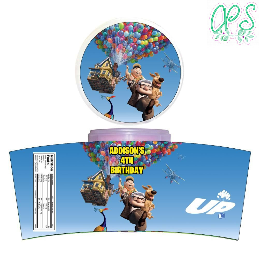 Disney Pixar Up Cotton Candy Label Template | CustomPartyShirts