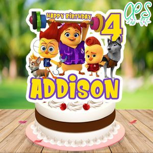 Chicken squad Birthday Cake Topper Template Printable Instant Download