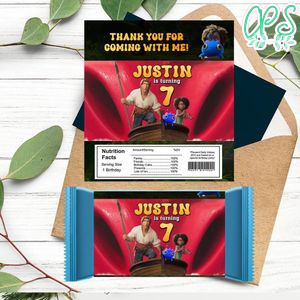 Sea Beast Label Candy Bar Label Customizable Template Instant Download