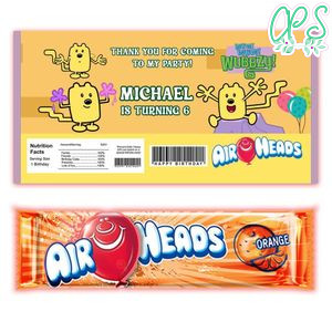 Wow Wow Wubbzy Airhead Candy Wrapper Template Printable Instant Download