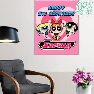 Powerpuff Birthday Poster Digital File Printable Instant Download