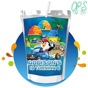 Kona ice Capri Sun Birthday Labels Digital File Printable Instant Download