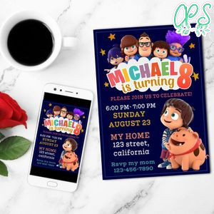 Kazoops Birthday Invitation Customizable Template to Print at Home Instant Download