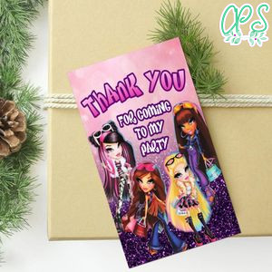 Bratz Thank You Tag Customizable Template To Print At Home Instant Download