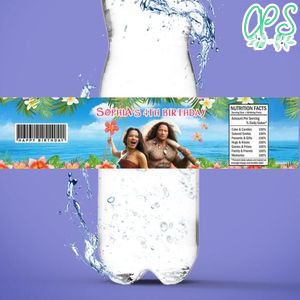 Moana Movie Birthday Water Bottle Label Template To Print At Home Instant Download