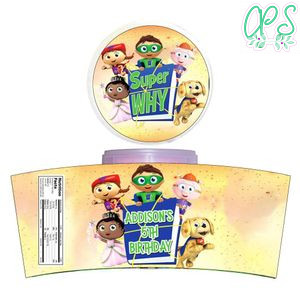 Super Why Wyatt Cotton Candy Label Template To Print At Home Instant Download