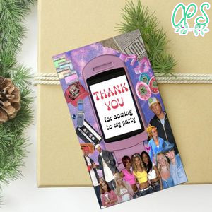 Early 2000s Thank You Tag Customizable Template To Print At Home Instant Download