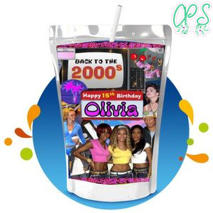 Early 2000s Capri Sun Birthday Label Digital File Printable Instant Download