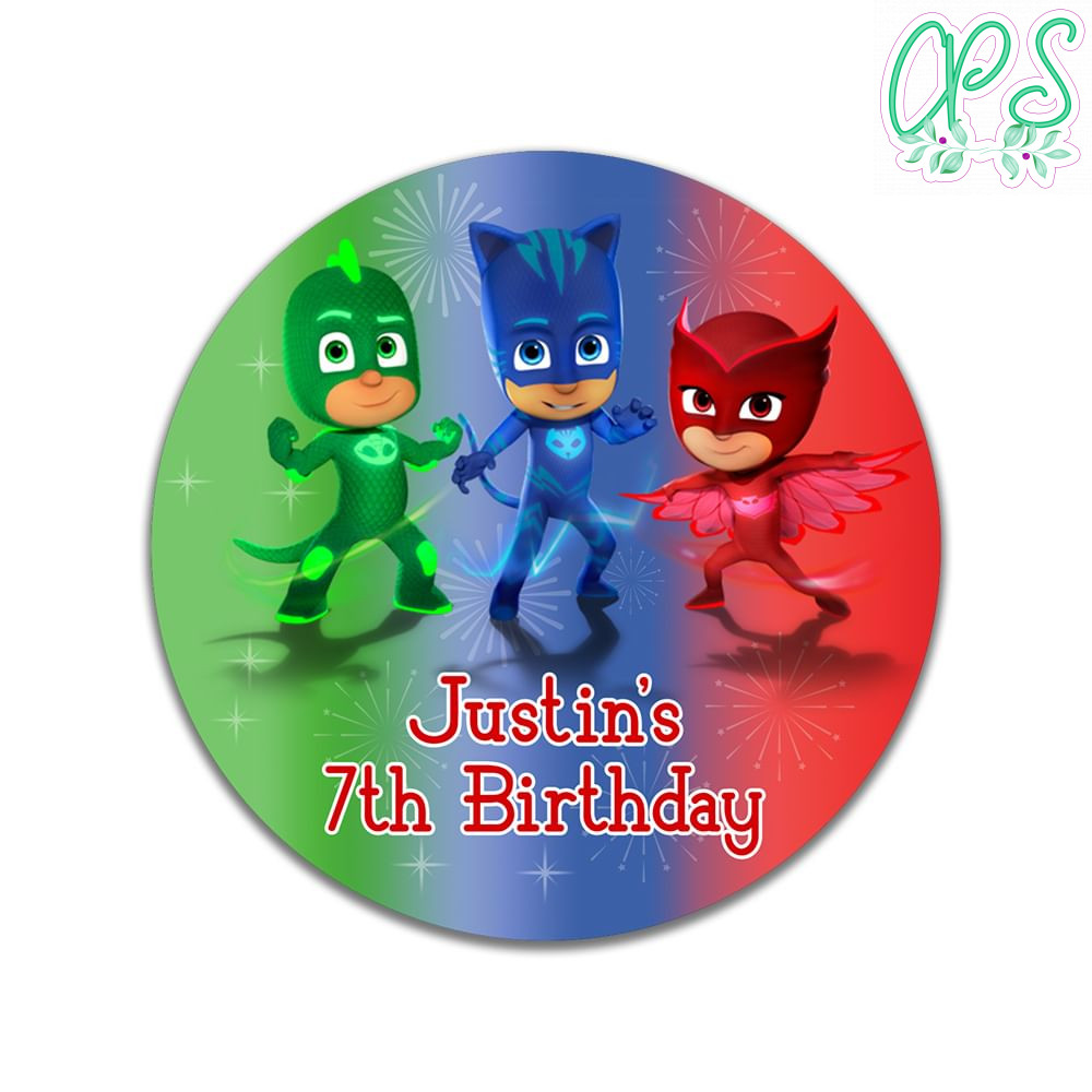 Pj Masks Sticker Template Customizable to Print at Home Instant D