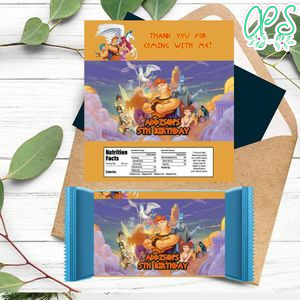 Hercules Candy Bar Label Customizable Template Instant Download