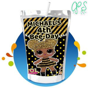 Lol Queen Bee Capri Sun Birthday Labels Digital File Printable Instant Download
