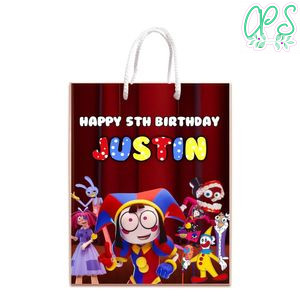 Digital Circus Gift Bag Label Template Printable Instant Download