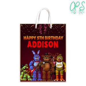 Five Nights Gift Bag Label Template Printable Instant Download