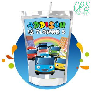 Tayo Capri Sun Birthday Labels Digital File Printable Instant Download