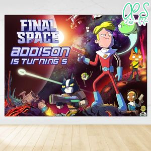 Final Space Birthday Backdrop Digital File Template Instant Download