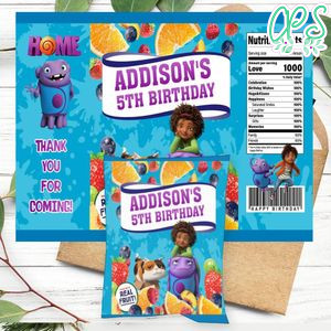Boov Birthday Party Fruit Snack Bag Digital File Printable Instant Download