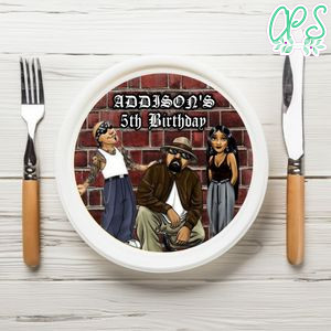 Cholo Birthday Plate Template Customizable To Print At Home Instant Download