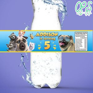 Mighty mike Birthday Water Bottle Label Template to Print at Home Instant Download