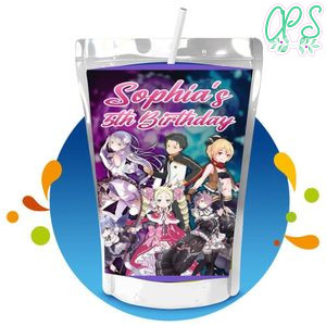 Re:Zero Capri Sun Birthday Labels Digital File Printable Instant Download