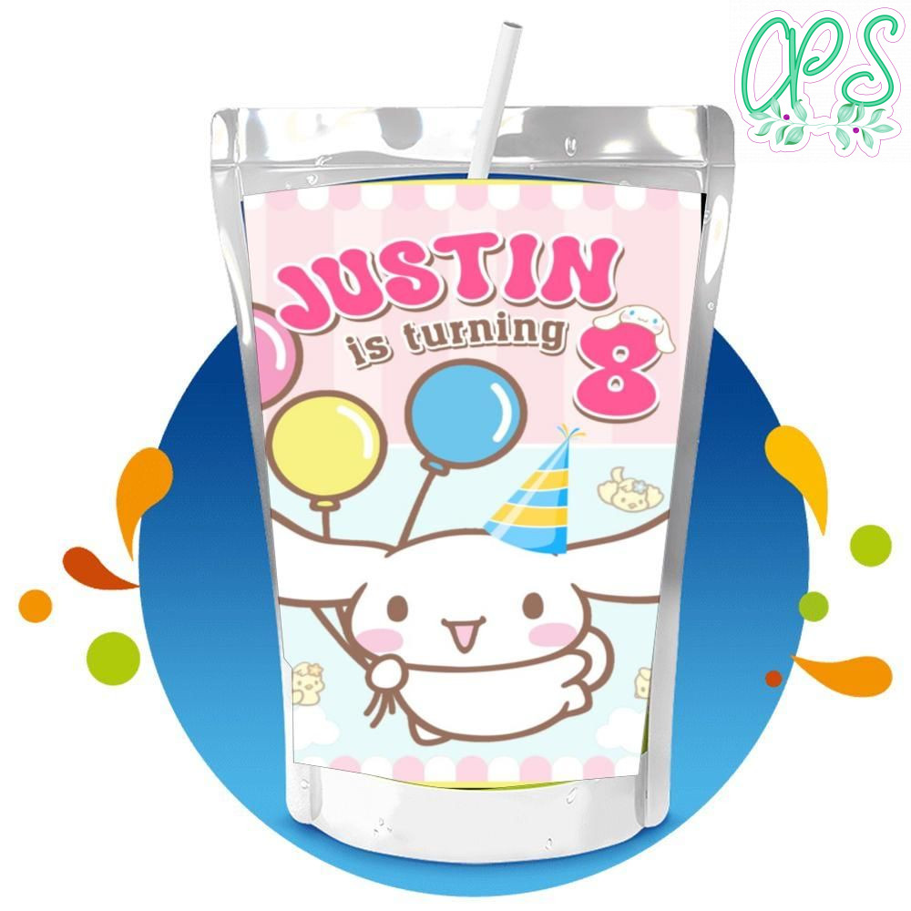 Cinnamoroll Capri Sun Birthday Digital File Printable Partyinvitedesign